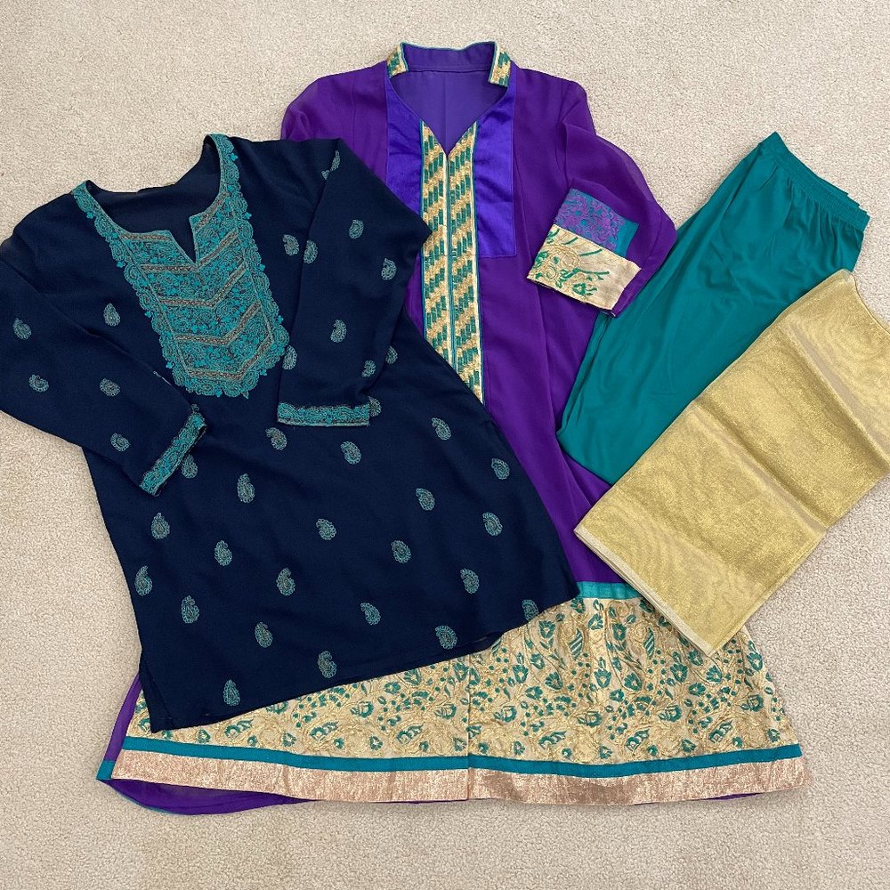 [NEW] Indian Pakistani Lehenga Anarkali Gown Tunic Salwar Ethnic Suit XL